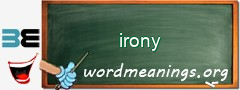 WordMeaning blackboard for irony